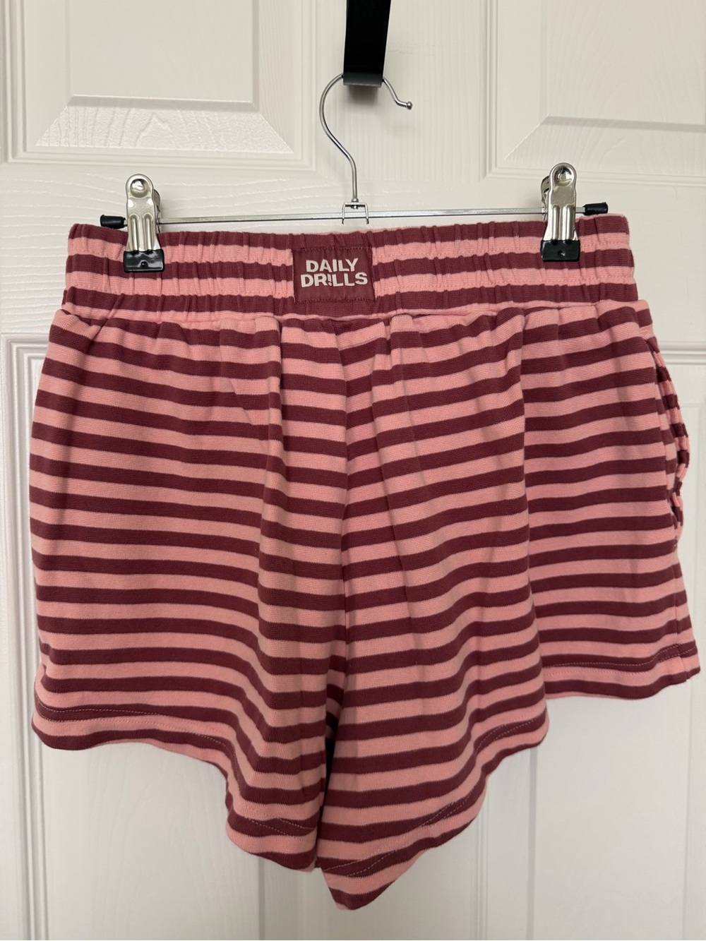 Daily Drills Striped Super Shorts (pink and bodega)